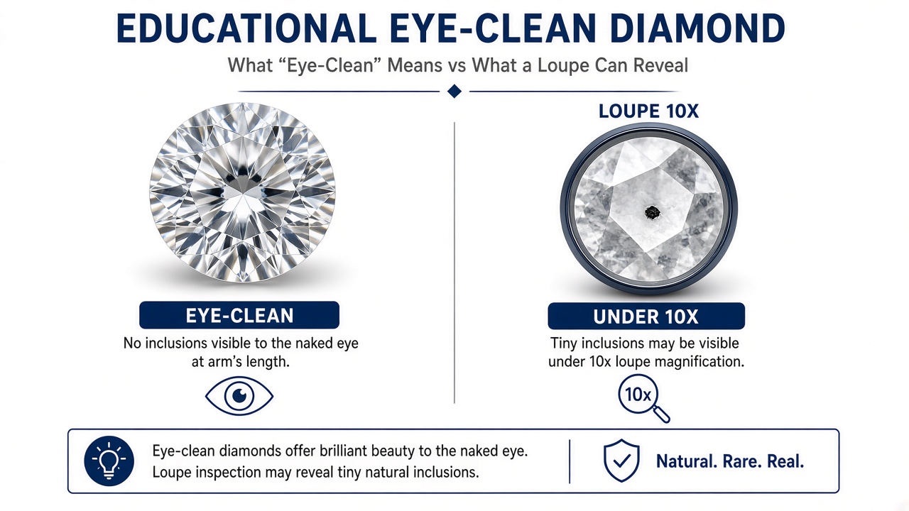 Eye-clean appearance check for VS diamonds